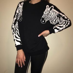 FOREVER21 hoodie with zebra on both of ur shoulder